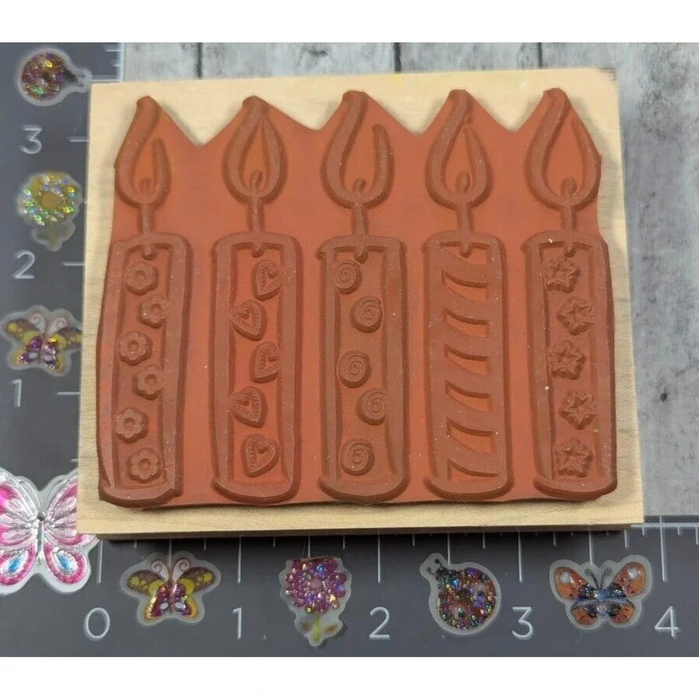 Hero Arts Big Candles H1870 2000 Rubber Stamp Wood #B79